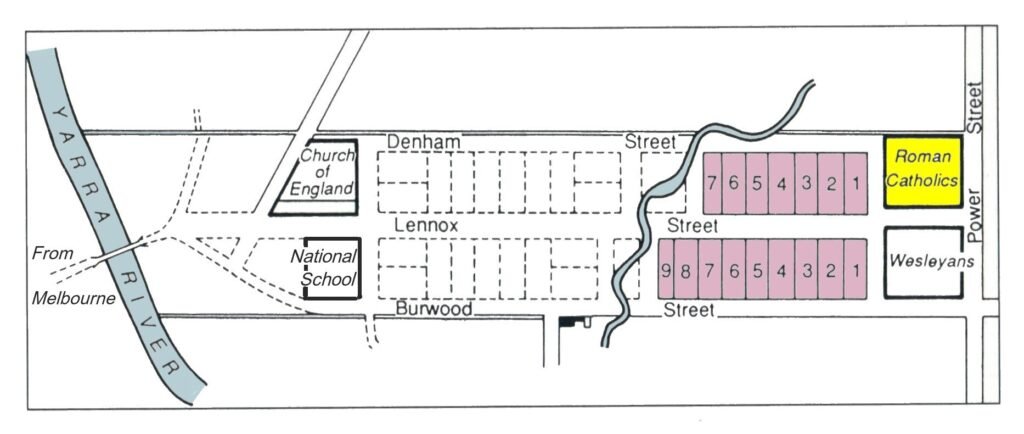 Robert Hoddle's Plan for Hawthorn Village, 1852